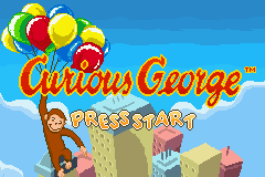 Curious George title screen for GameBoy Advance